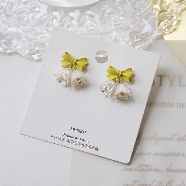 Alloy Earring Flower Bow