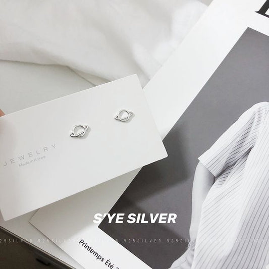 Stud Silver Sterling Earring Planet