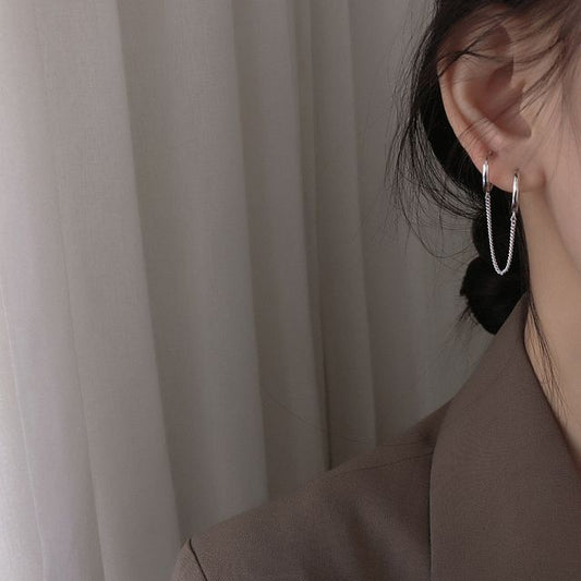 Hoop Earring Piercing Double