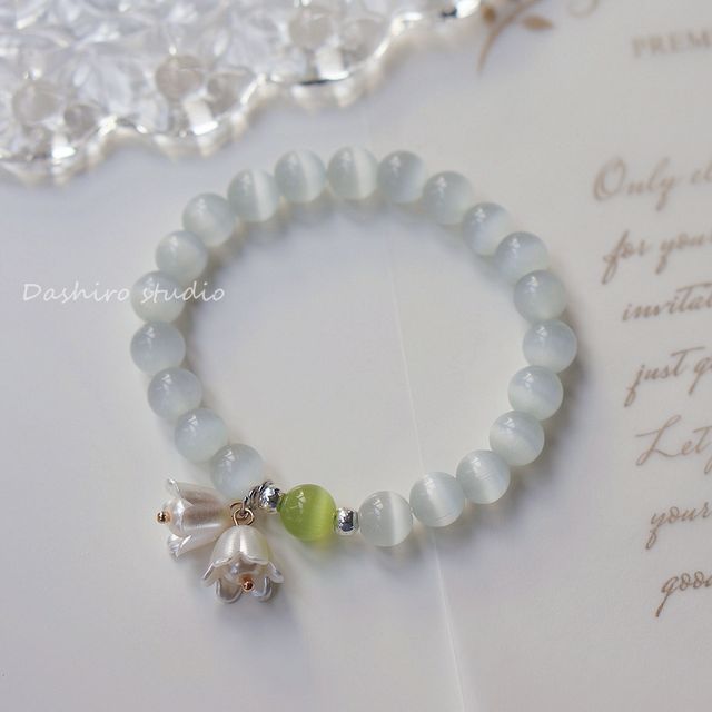 Resin Bead Flower Bracelet