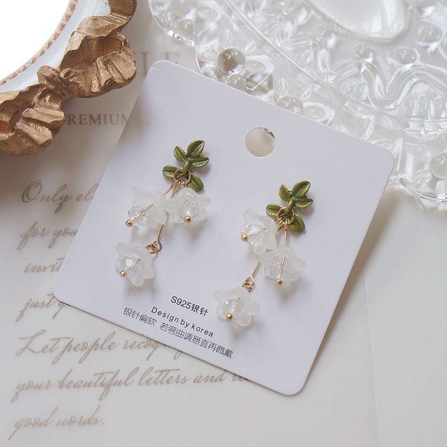 Flower Clip-On Drop / Earring