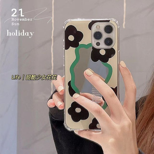 Case Phone Mirrored Floral