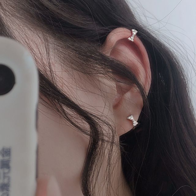 Ear Cuff Bow Rhinestone
