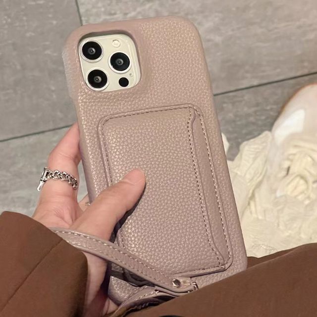 Card Leather Faux Phone Holder Case