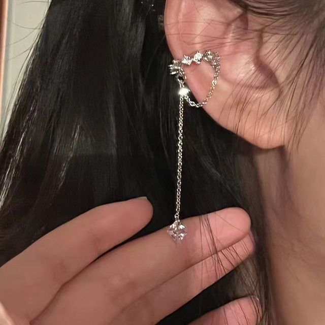 Earring Cuff Rhinestone Alloy