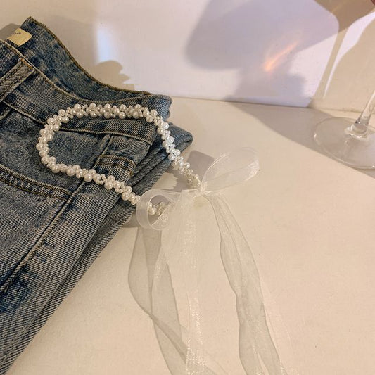 Pearl designs) (various / Crystal Lace Faux Headband