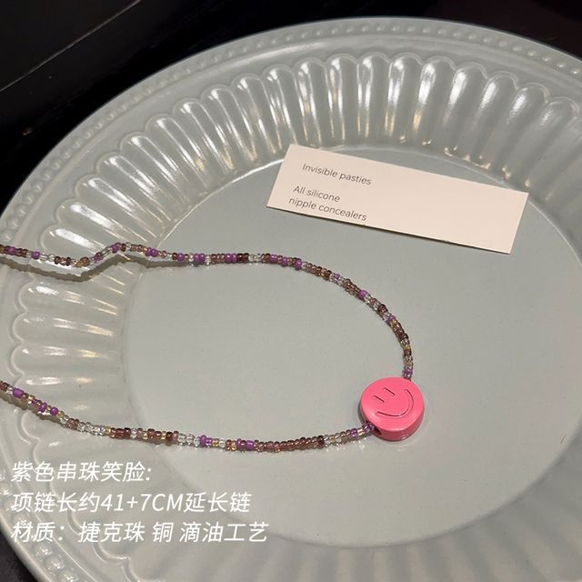 (various Pendant designs) Necklace Bead Smiley