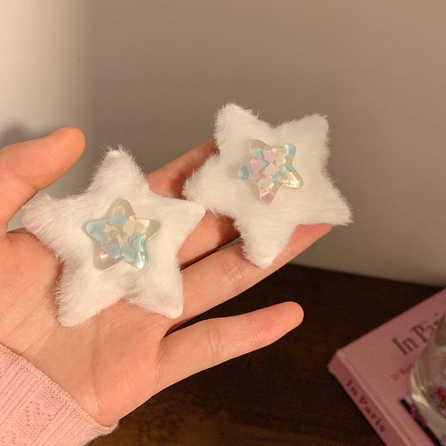 2: Star Set Chenille of Hair Clip