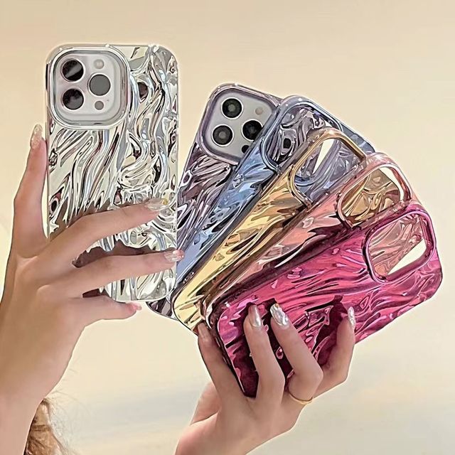 Case Phone Metallic Textured