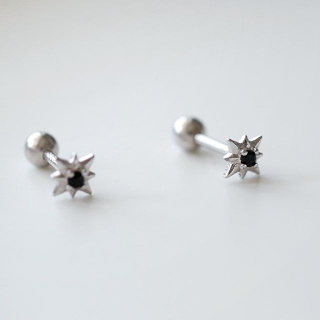 Earring Silver Stud Sterling Star