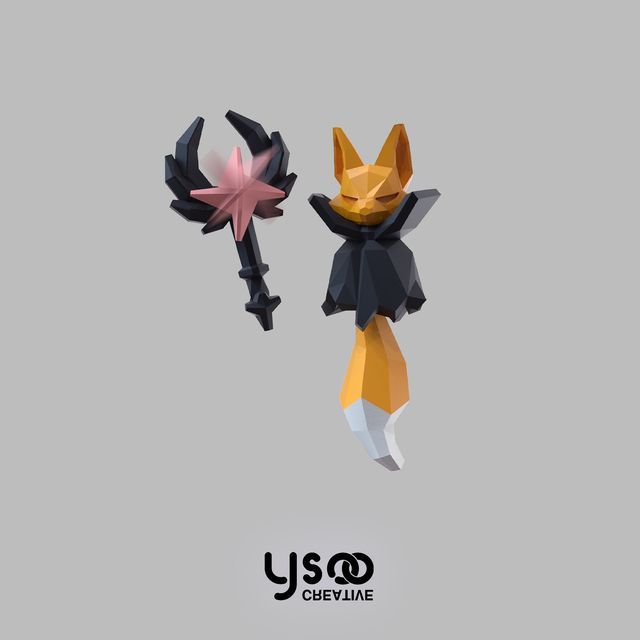 Magic Halloween Fox Staff Earring