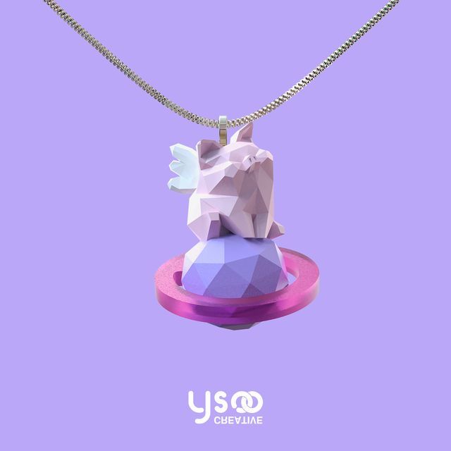 Planet Necklace Pig