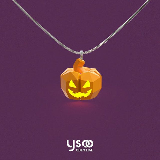 Lantern Halloween Necklace Pumpkin