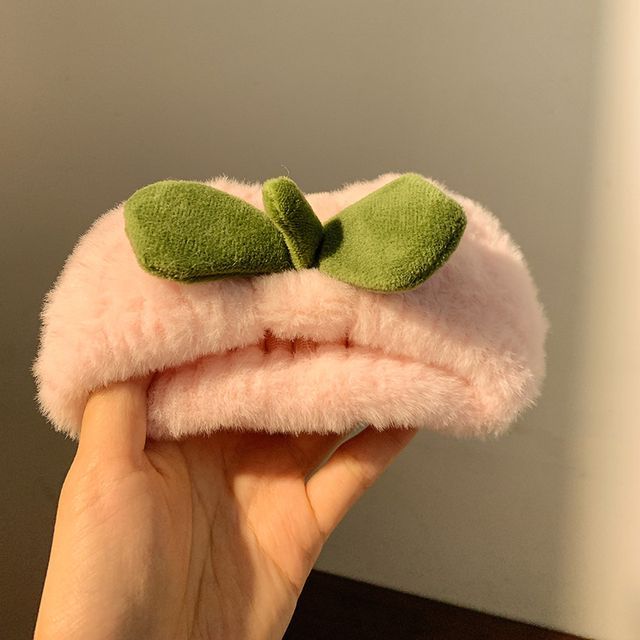 / Chenille Peach Headband Band Tie Hair Wrist