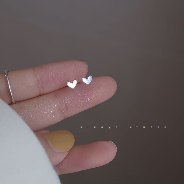 Stud Silver Earring Heart