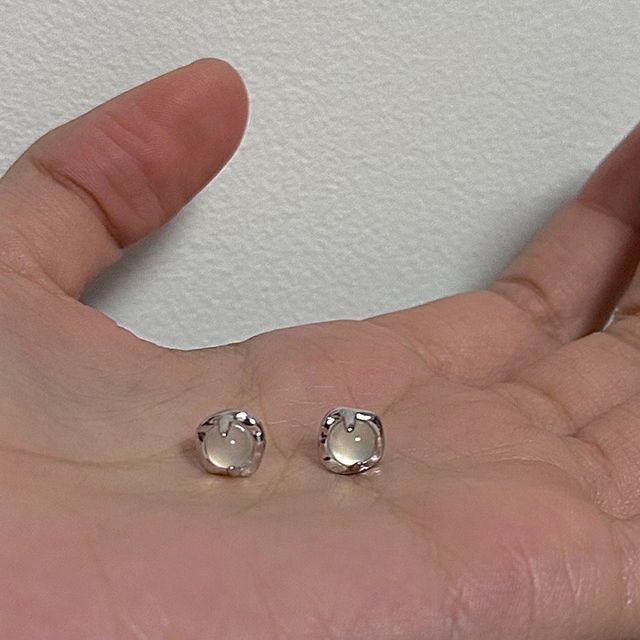 Stud Agate Earring Alloy