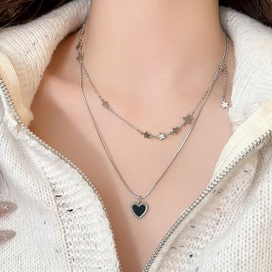 Pendant Necklace Choker Star Alloy Heart / Set