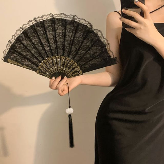 Foldable Fan (Various Lace Hand Designs)