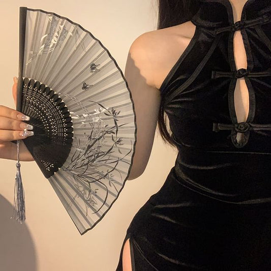 Fabric Designs) Hand Fan Floral Foldable (Various