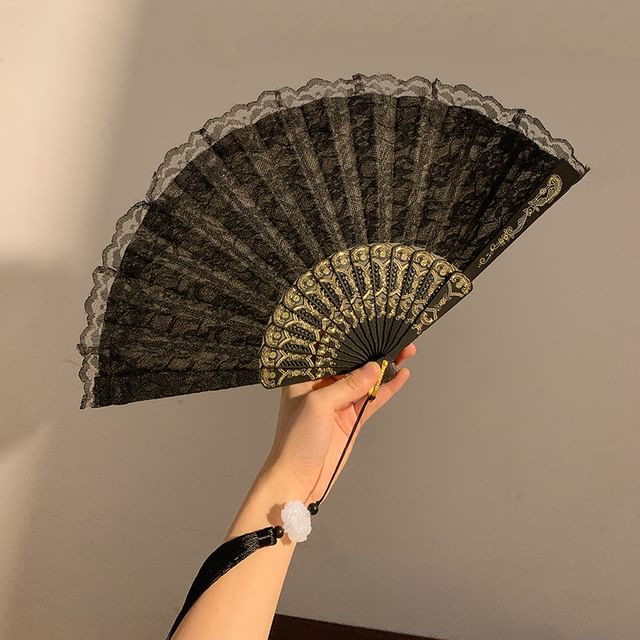 Foldable Fan (Various Lace Hand Designs)