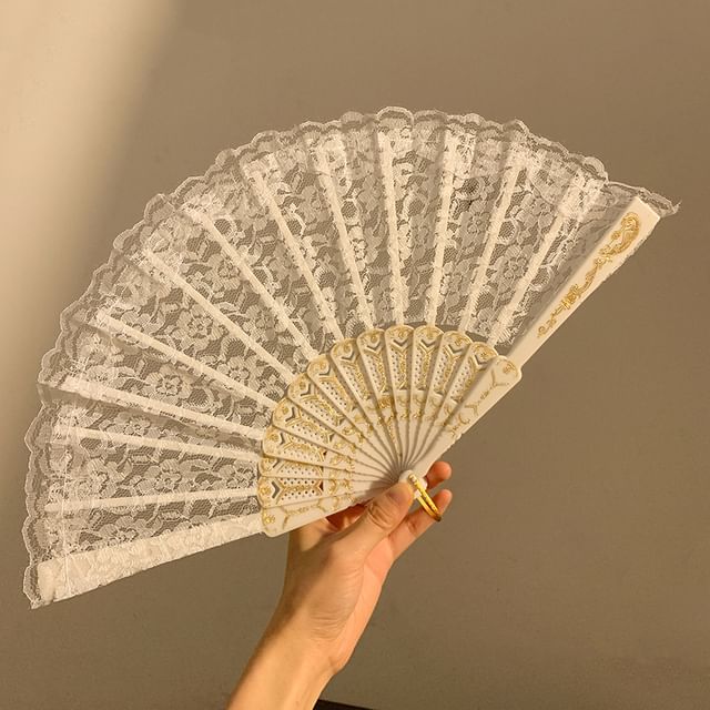 Fabric Designs) Hand Fan Floral Foldable (Various