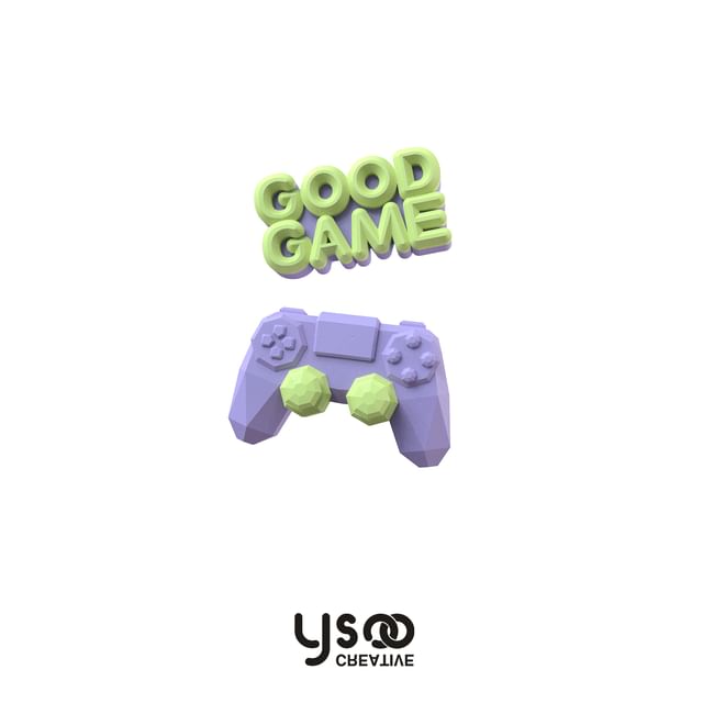 Earring Ear Gamepad Drop Lettering / Asymmetrical Clip-On Cuff