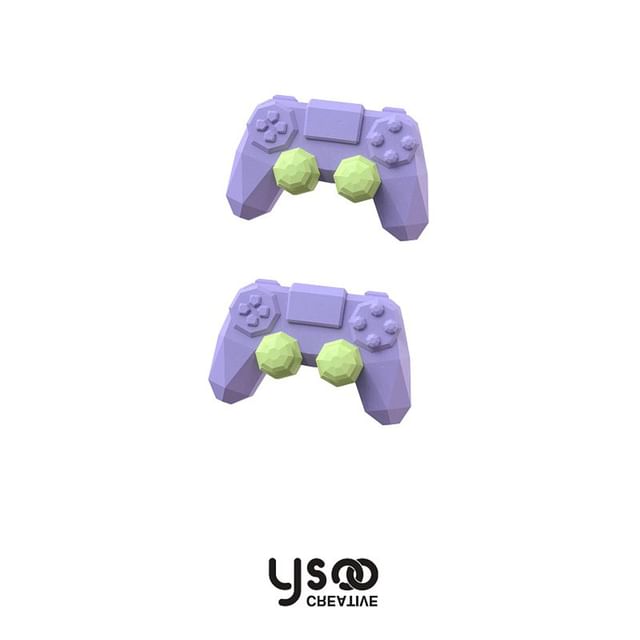 Earring Ear Gamepad Drop Lettering / Asymmetrical Clip-On Cuff