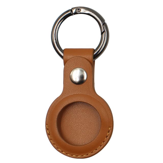 AirTag Keyring Faux Holder Leather