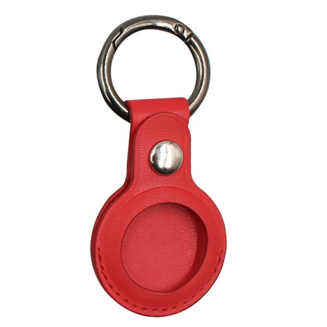 AirTag Keyring Faux Holder Leather