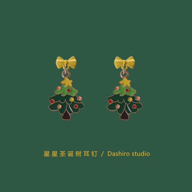 / Christmas On Drop Earring Clip Tree