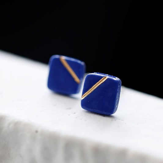 Stud Earring Square Ceramic