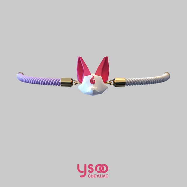 Cord Acrylic Fox Bracelet Poly Low