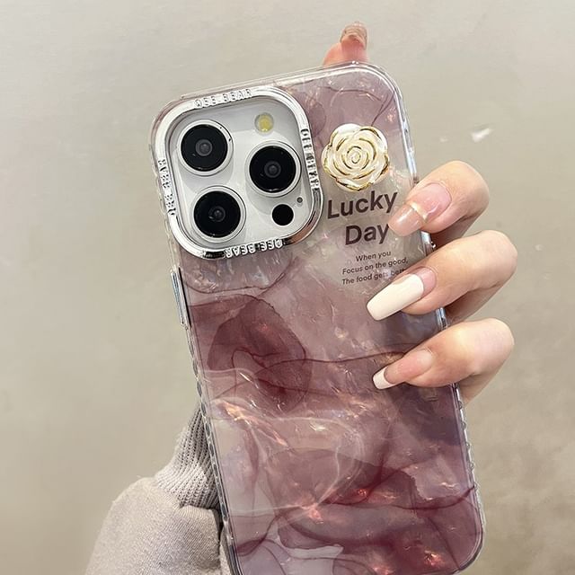 Floral Marble Case Phone Print
