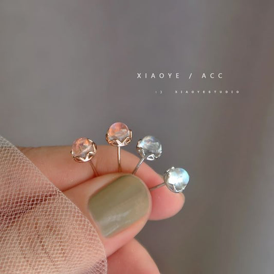 Gemstone Sterling Earring Stud Silver Faux