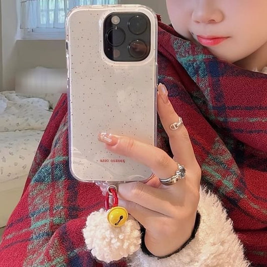 Case Splattered Bell Phone Pom