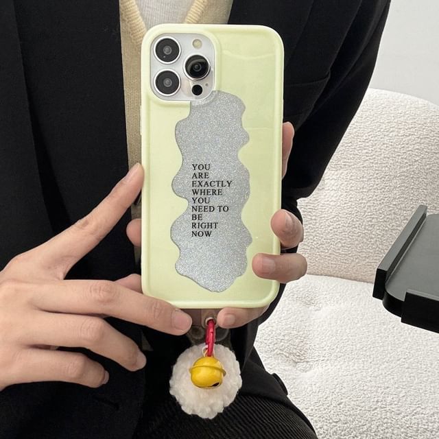 Case Lettering Pom Bell Phone