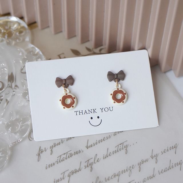 Alloy / Cheese Drop Earring Donut