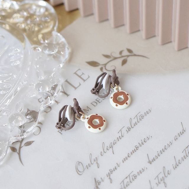 Alloy / Cheese Drop Earring Donut