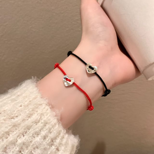Alloy Bracelet String Heart