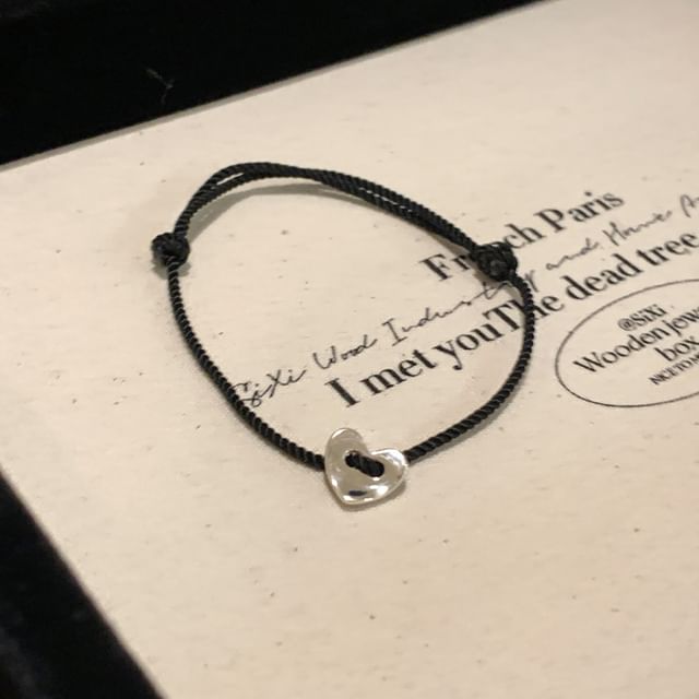 Alloy Bracelet String Heart