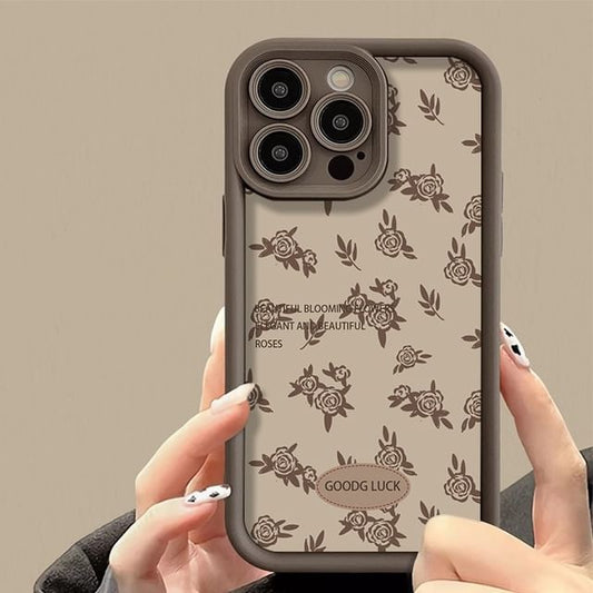 Lettering Floral Phone Case