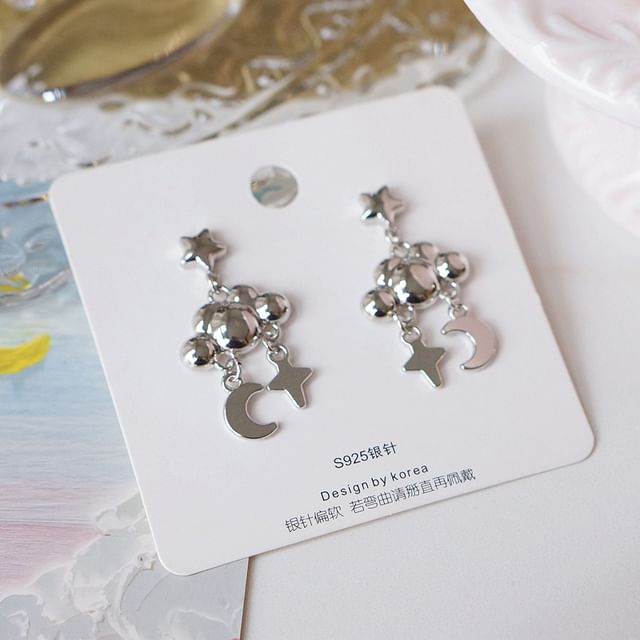 Cloud Dangle Alloy Moon Star Earring