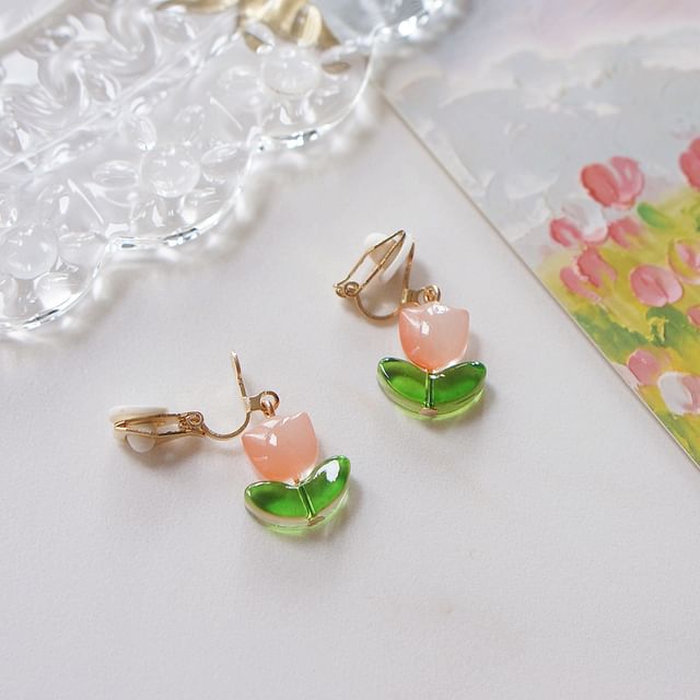 Tulip Alloy Earring Drop