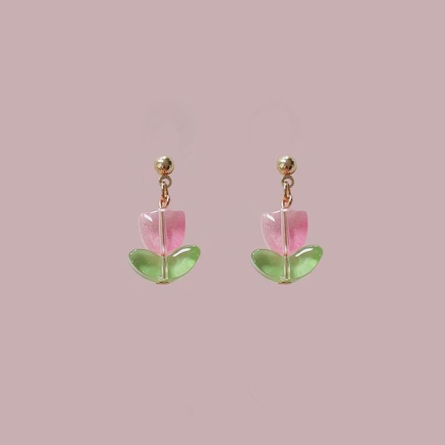 Tulip Alloy Earring Drop