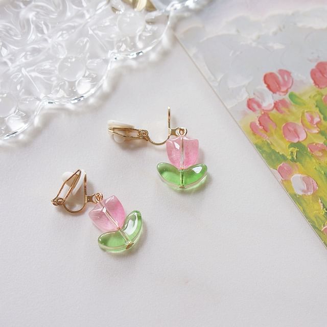 Tulip Alloy Earring Drop