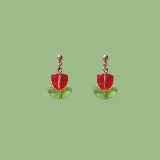 Tulip Alloy Earring Drop