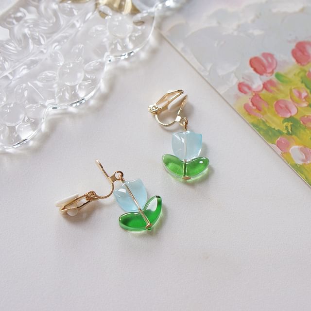 Tulip Alloy Earring Drop
