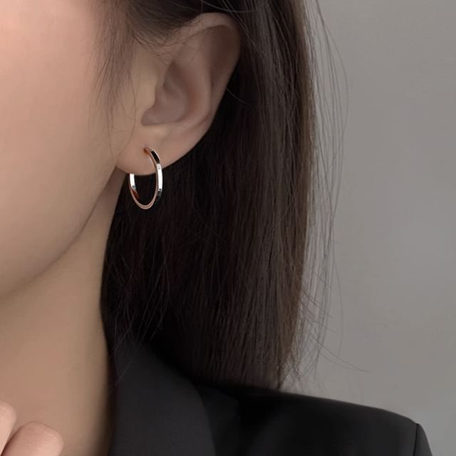 Silver Hoop Earring Sterling