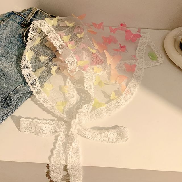 Scarf (Various Head Designs) Trim Lace Triangle