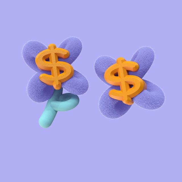 Clip Earring Money Stud / Ear Sign On